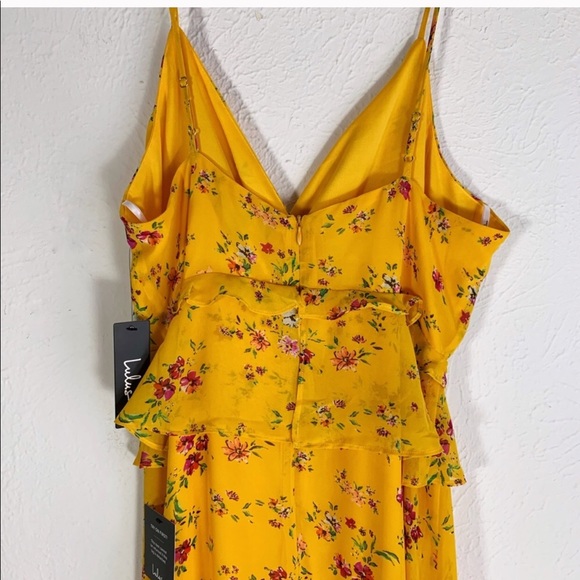 LULUS Sunshine Bouquet Yellow Floral Maxi … - Picture 11 of 12